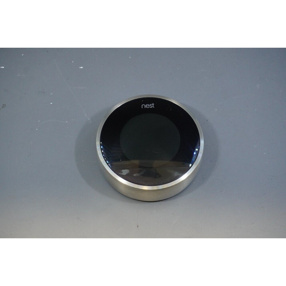 Google Nest Learning Thermostat 2nd Gen T200577 Stainless Steel w Mounting Plate